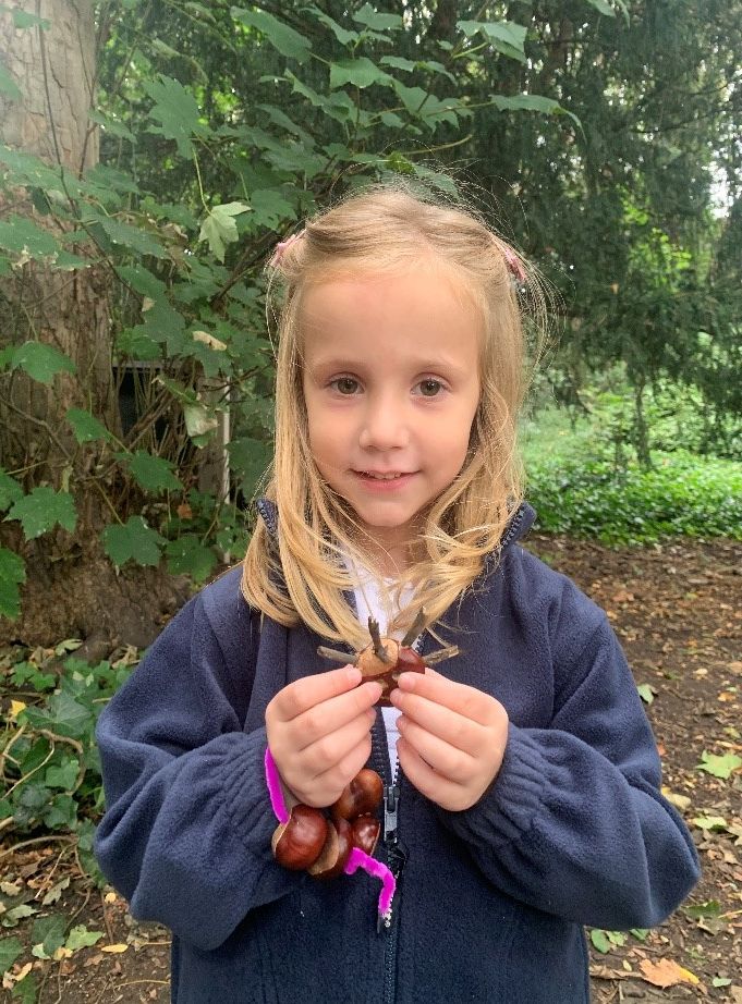 Pupil with conker