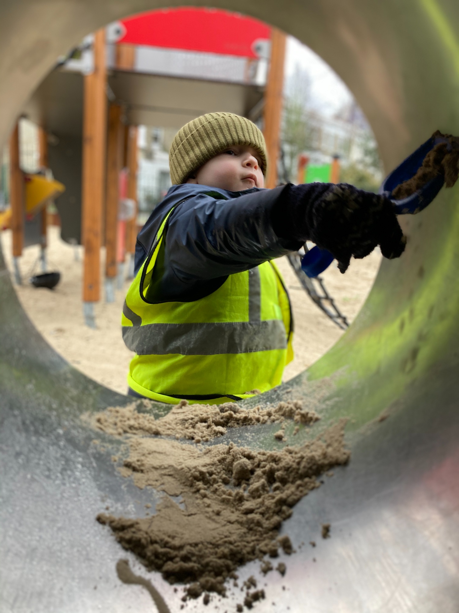 Child playing outside