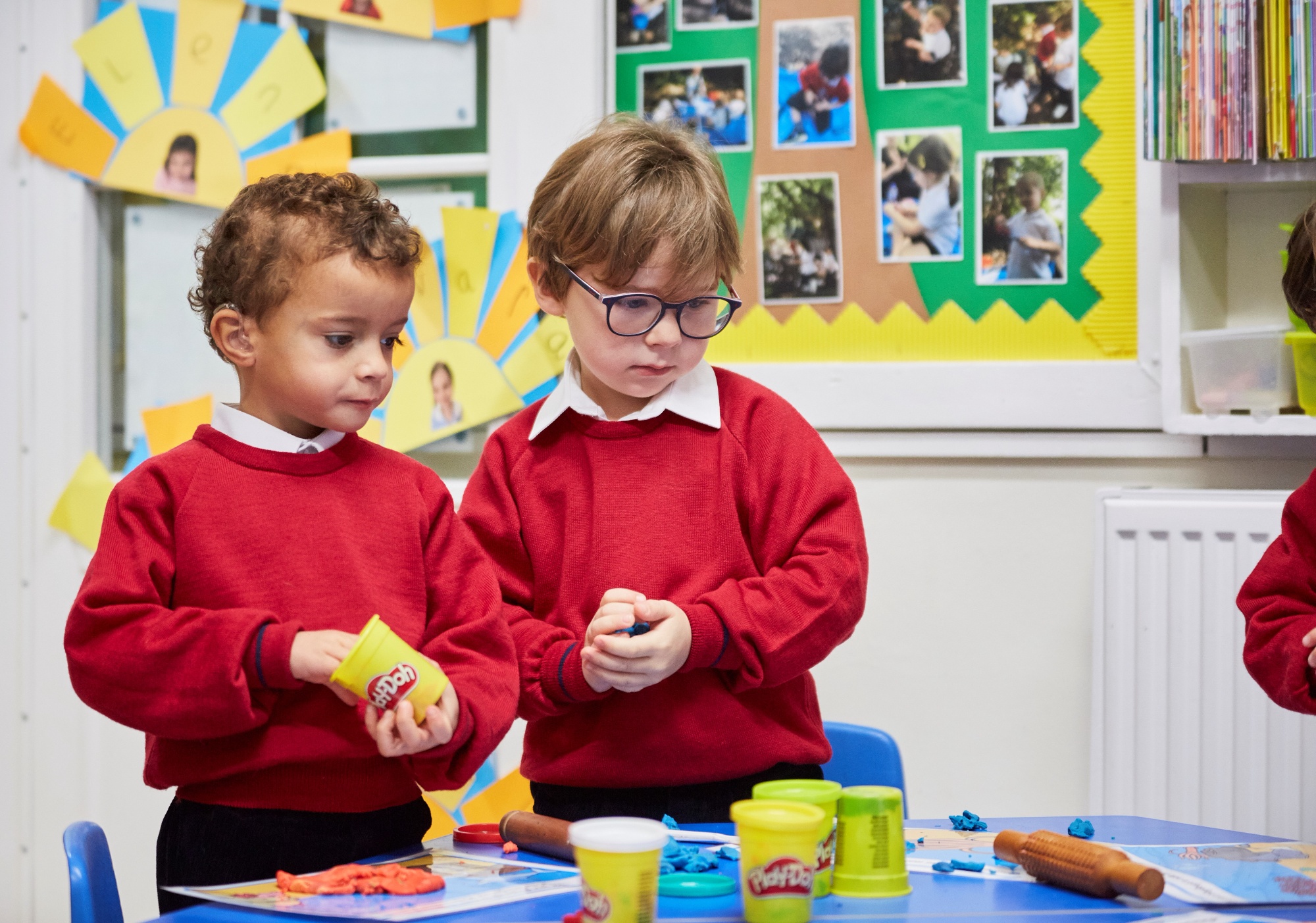 Children with playdo