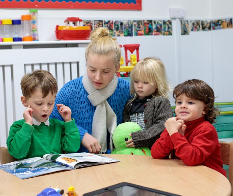 Children listening to their teacher